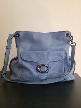 Coach Tabby Blue Leather Hobo Bag 78207 Shoulder Handbag Purse